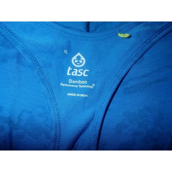 Tasc Racerback Tank Top Blue Abstract Pattern Women XL Workout Athletic Casual - Picture 6 of 6